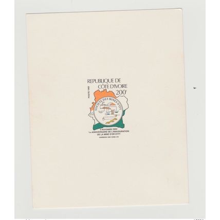 Côte d'Ivoire Ivory Coast Proof De Luxe 1992 Société des mines d'Ity Mining