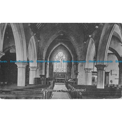R091842 Kingsbridge Church. Interior. Valentine