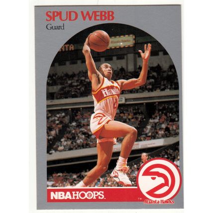 1990-91 Hoops Spud Webb basketball card #35 -Hawks