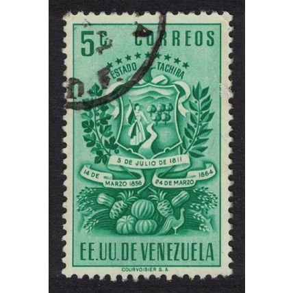 Venezuela Arms issue State of Tachira 5c 1951 Canc SG#938 Sc#492