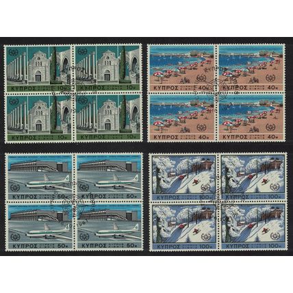 Cyprus Intl Tourist Year 4v Blocks of 4 1967 CTO SG#309-312