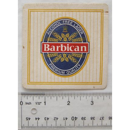 vintage Beer Mat - Barbican Alcohol Free Lager