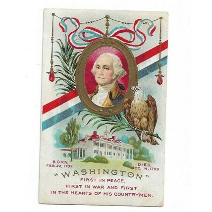 George Washington Patriotic Postcard.