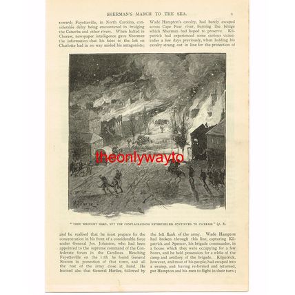 THEY WROUGHT HARD...FLAMES IN COLUMBIA, SHERMANS MARCH TO SEA, Illustration 1905