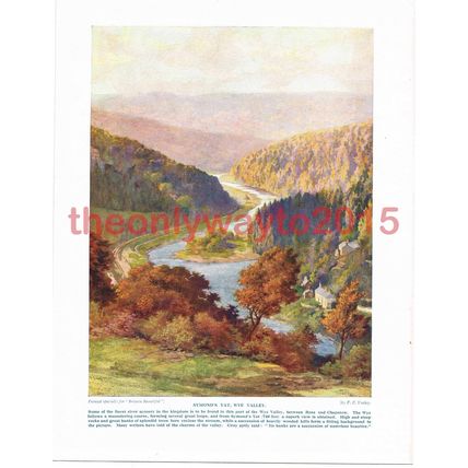 Symonds Yat, Wye Valley, Monmouthshire, Wales, Book Illustration (Print), c1920