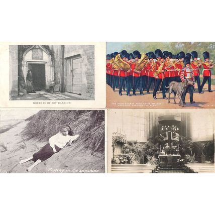 Irish Guards Altar With Military Flags Social History 4x Old Postcard s