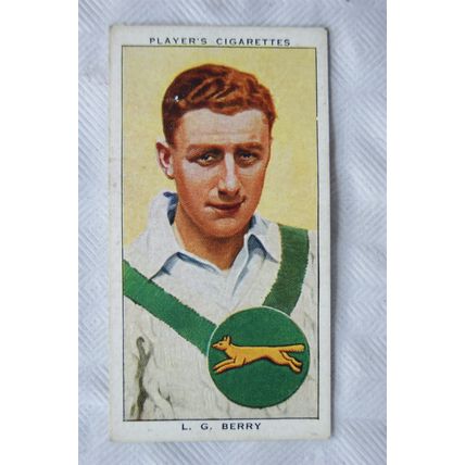1938 Players Cricketers No. 3 L. G. Berry, Leicestershire