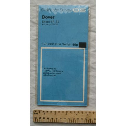 1968 OS 1:25,000 Provisional First Series map Sheet TR34 with part of TR33