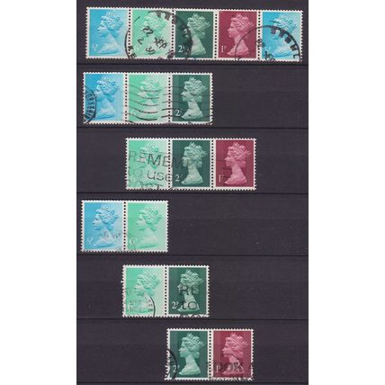 ENGLAND GREAT BRITAIN [Zdr] Lot ( O/used ) [05] Machin se-tenant 5x..2x