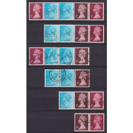 ENGLAND GREAT BRITAIN [Zdr] Lot ( O/used ) [08] Machin se-tenant 5x..2x