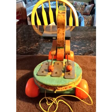 Old Vintage Original Fisher Price Teddy Zilo # 741 8 1/2" Tall 1966