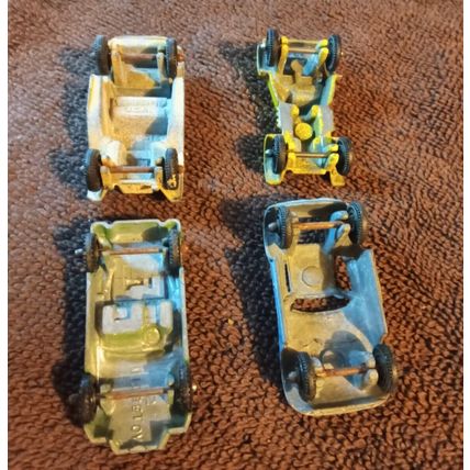 7 Old Tootsie Toys & Midget Toys 1:64 Scale 2 Roadsters 3 vets 2 other 1960s GC