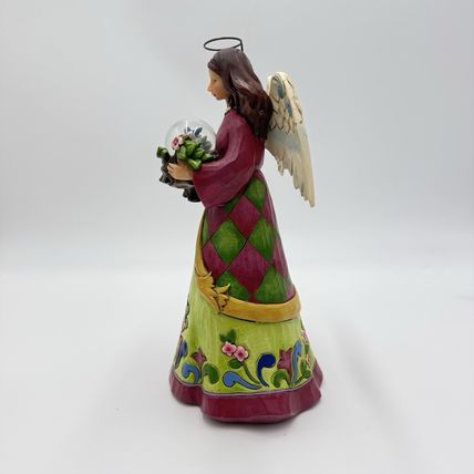 Jim Shore 2014 A Bird In The Hand Angel Quilted Figurine 9” Heartwood Creek Resi