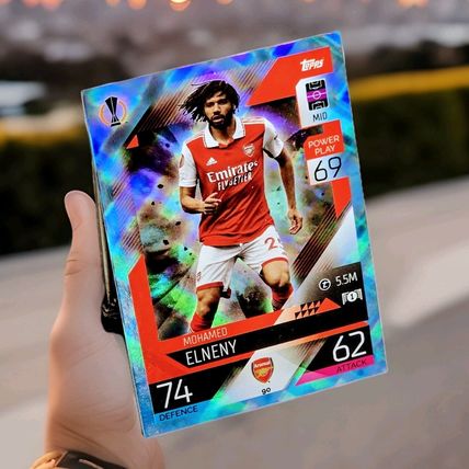 MATCH ATTAX 2022 2023 CRYSTAL PARALLEL #90 Mohamed Elneny Arsenal