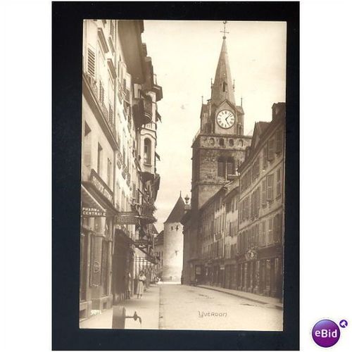 Switzerland YVERDON Street Postcard by Perrochet-Matile