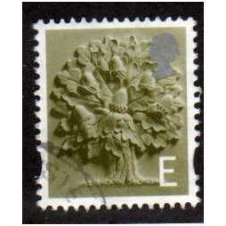 ENGLAND 10x 'E' 'OAK TREE' (EN8) FINE USED (EBID1226)