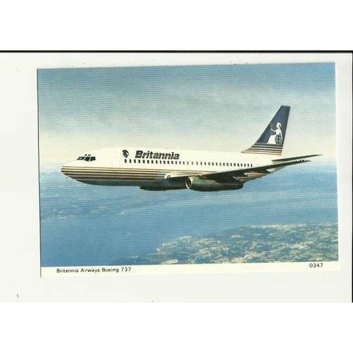 0347 Aviation BRITANNIA AIRWAYS Boeing 737 Postcard by Skilton