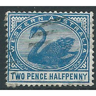 Western Australia 1892 SG97 2 1/2d Deep Blue (Slight Nick) Fine Used . . ..