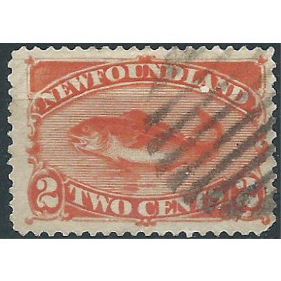 Newfoundland 1887 SG51 2c Orange-Vermillion Good/Fine Used .. ..