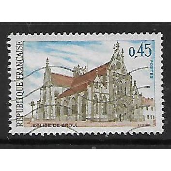 FRANCE 1969 TOURIST PUBLICITY 45c BROU CHURCH SG 1814 FINE USED#