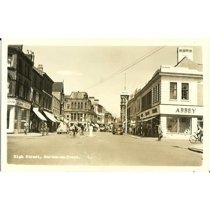 Staffordshire BURTON ON TRENT High Street Postcard (Bourne)