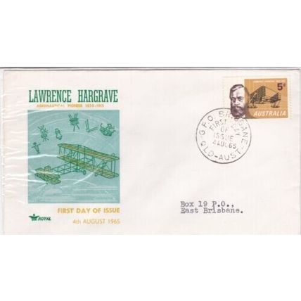 Australia 1965 Lawrence Hargrave FDC Brisbane special cancel typed VGC