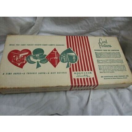 Monogram Vintage Rare Card Partners Clamp on Corner of Card Table Leg Plastic Tr
