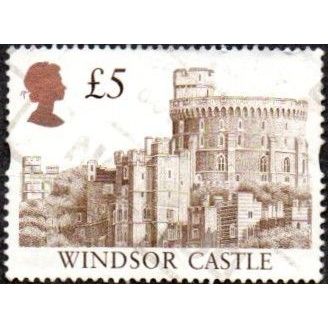 1992 Castles, Definitives, £5-00. Value. Windsor Castle. Fine Used