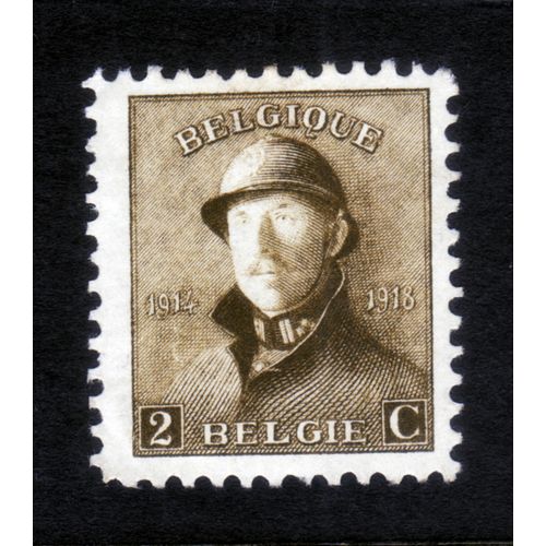 BELGIUM 1919 SG238 2c OLIVE ALBERT I M / MINT #7