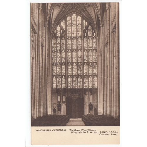 The Great West Window Winchester Cathedral Hampshire Postcard