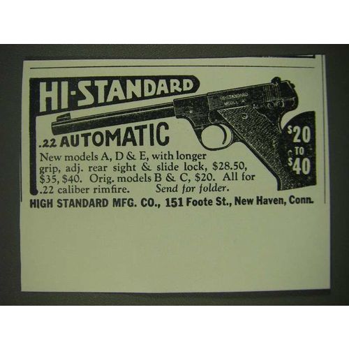 1940 High Standard Pistol Ad