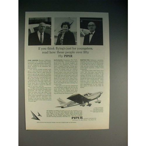 1965 Piper Cherokee Airplane Ad - People Over Fifty