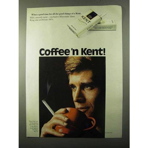 1971 Kent Cigarettes Ad - Coffee 'n Kent