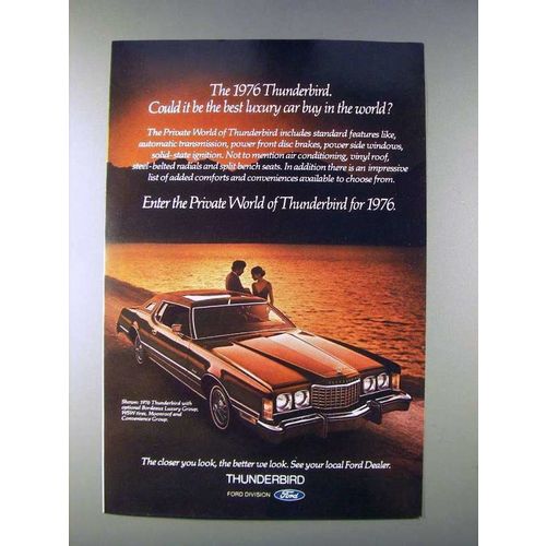 1976 Ford Thunderbird Car Ad - Best Buy in the World