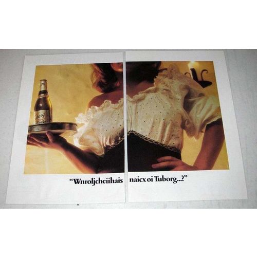 1986 Tuborg Beer Ad - Wnroljcheiihais naicx oi Tuborg?