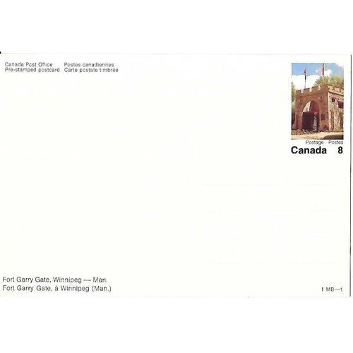 Canada #VC 43 Set 1-MB-1 Postal Card MINT Fort Garry Gate, Winnipeg-