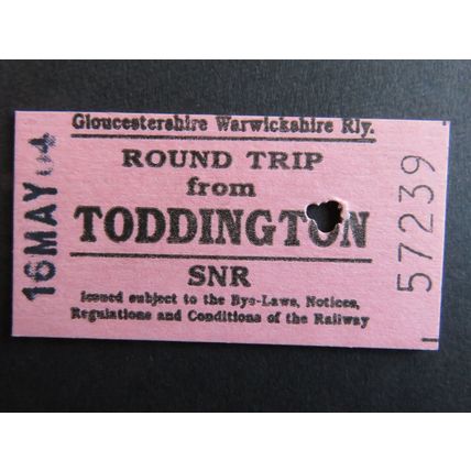 Gloucestershire Warwickshire Railway Round Trip Senior Pink Ticket