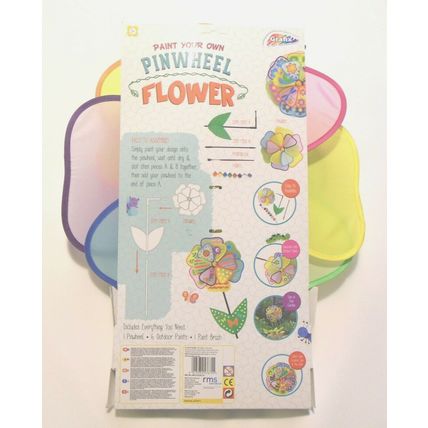 Paint Your Own Garden Pinwheel Flower Outdoor Spinner Grafix