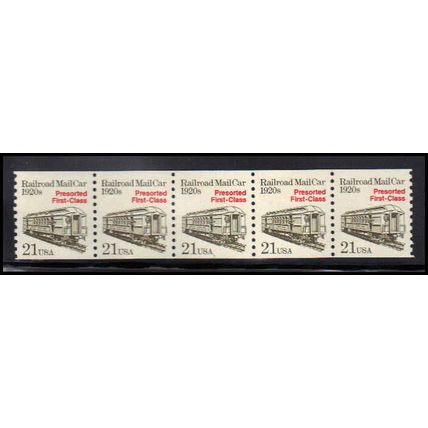 2265 21c Mail Car Very Fine MNH Dry Gum PNC 1/5 X1250