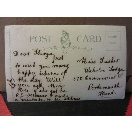 WISHES SINCERE BIRTHDAY .used antique postcard by Wildt & Kray. not posted =