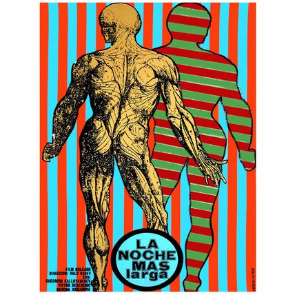Movie Poster film LA NOCHE mas larga.Human body anatomy.Room wall art decoration
