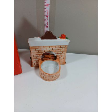Vintage Avon Fireplace Friends Candle Holder with Bayberry Tealight Candle IOB