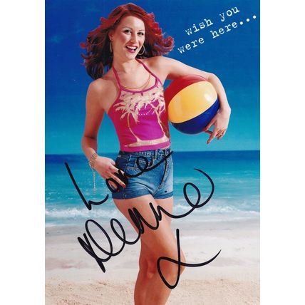 Denise Van Outen Wish You Were Here Top Shop Model Large Hand Signed Photo
