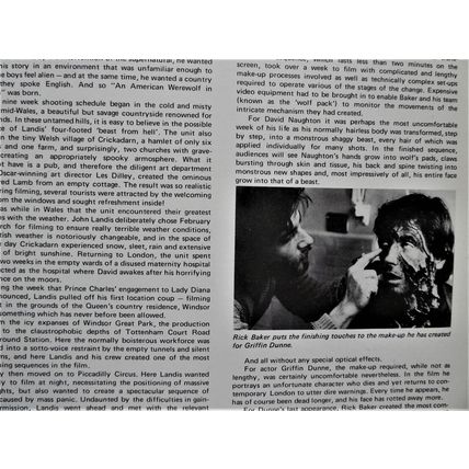 AN AMERICAN WEREWOLF IN LONDON(1981) vintage UK Press booklet + Press Photos