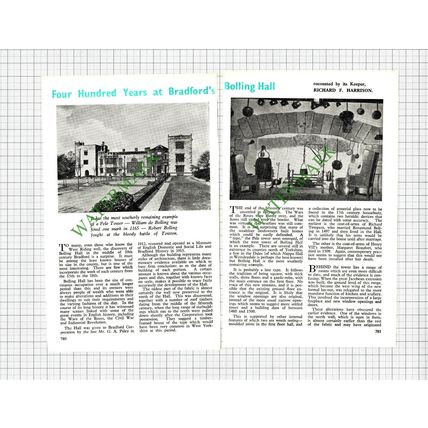 Bolling Hall Bradford Richard Harrison - 1962 Article
