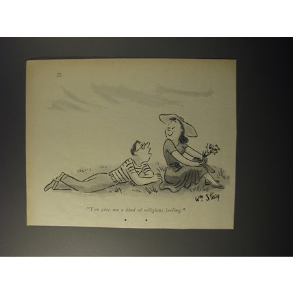 1953 Cartoon by William Steig - You give me a kind of religious feeling