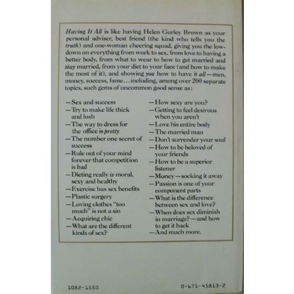SIGNED FIRST 1st EDITION HCDJ HAVING IT ALL LOVE SUCCESS by HELEN GURLEY BROWN