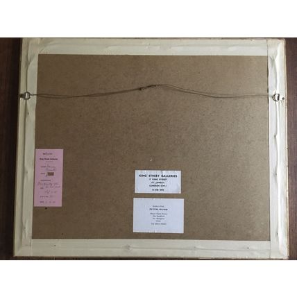 Original Painting by David Mynett Burgundy After Their Harvest 1984 Framed