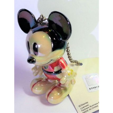 Disney Mickey Spacesuit (RED) Iridescent Jointed Figure Charm - Japan Import