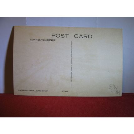 UNDERCLIFF WALK, ROTTINGDEAN, SUSSEX. unused postcard dated 1969 =